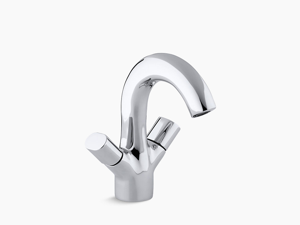 Kohler - Oblo  Dual handle monoblock lavatory faucet without drain